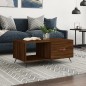 vidaXL Mesa de centro madera contrachapada roble marrón 90x50x40 cm vidaXL Mesa de centro madera contrachapada roble marrón 90x50x40 cm