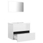 vidaXL Juego de muebles de baño madera de ingeniería blanco brillo vidaXL Juego de muebles de baño madera de ingeniería blanco brillo