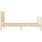 vidaXL Estructura de cama individual con cabecero madera maciza vidaXL Estructura de cama individual con cabecero madera maciza