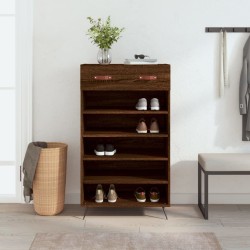 vidaXL Zapatero madera de ingeniería roble marrón 60x35x105 cm