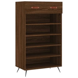 vidaXL Zapatero madera de ingeniería roble marrón 60x35x105 cm