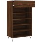 vidaXL Zapatero madera de ingeniería roble marrón 60x35x105 cm