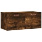 vidaXL Armario de pared madera ingeniería roble ahumado 80x36,5x35 cm vidaXL Armario de pared madera ingeniería roble ahumado 80x36,5x35 cm
