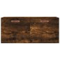 vidaXL Armario de pared madera ingeniería roble ahumado 80x36,5x35 cm vidaXL Armario de pared madera ingeniería roble ahumado 80x36,5x35 cm