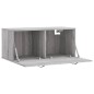 vidaXL Armario de pared madera de ingeniería gris Sonoma 80x36,5x35 cm