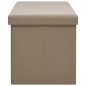 vidaXL Banco con almacenaje plegable capuchino PVC vidaXL Banco con almacenaje plegable capuchino PVC