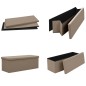 vidaXL Banco con almacenaje plegable capuchino PVC vidaXL Banco con almacenaje plegable capuchino PVC