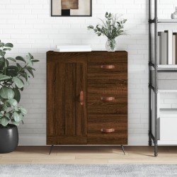 vidaXL Aparador de madera de ingeniería marrón roble 69,5x34x90 cm