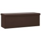 vidaXL Banco con almacenaje plegable marrón PVC