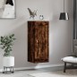 vidaXL Armario de pared madera ingeniería roble ahumado 34,5x34x90 cm vidaXL Armario de pared madera ingeniería roble ahumado 34,5x34x90 cm