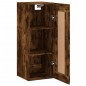 vidaXL Armario de pared madera ingeniería roble ahumado 34,5x34x90 cm vidaXL Armario de pared madera ingeniería roble ahumado 34,5x34x90 cm