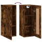vidaXL Armario de pared madera ingeniería roble ahumado 34,5x34x90 cm vidaXL Armario de pared madera ingeniería roble ahumado 34,5x34x90 cm