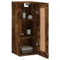 vidaXL Armario de pared madera ingeniería roble ahumado 34,5x34x90 cm vidaXL Armario de pared madera ingeniería roble ahumado 34,5x34x90 cm