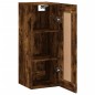 vidaXL Armario de pared madera ingeniería roble ahumado 34,5x34x90 cm vidaXL Armario de pared madera ingeniería roble ahumado 34,5x34x90 cm
