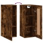 vidaXL Armario de pared madera ingeniería roble ahumado 34,5x34x90 cm vidaXL Armario de pared madera ingeniería roble ahumado 34,5x34x90 cm