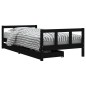 vidaXL Estructura de cama infantil con cajones madera negro 90x190 cm vidaXL Estructura de cama infantil con cajones madera negro 90x190 cm