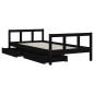 vidaXL Estructura de cama infantil con cajones madera negro 90x190 cm vidaXL Estructura de cama infantil con cajones madera negro 90x190 cm