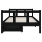 vidaXL Estructura de cama infantil con cajones madera negro 90x190 cm vidaXL Estructura de cama infantil con cajones madera negro 90x190 cm