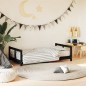 vidaXL Estructura de cama para niños madera de pino negro 80x160 cm vidaXL Estructura de cama para niños madera de pino negro 80x160 cm