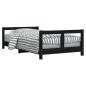 vidaXL Estructura de cama para niños madera de pino negro 80x160 cm vidaXL Estructura de cama para niños madera de pino negro 80x160 cm