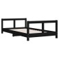 vidaXL Estructura de cama para niños madera de pino negro 80x160 cm vidaXL Estructura de cama para niños madera de pino negro 80x160 cm