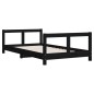 vidaXL Estructura de cama para niños madera de pino negro 80x160 cm vidaXL Estructura de cama para niños madera de pino negro 80x160 cm
