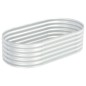 vidaXL Arriate de acero galvanizado plateado 160x80x44 cm vidaXL Arriate de acero galvanizado plateado 160x80x44 cm