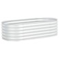 vidaXL Arriate de acero galvanizado plateado 160x80x44 cm vidaXL Arriate de acero galvanizado plateado 160x80x44 cm