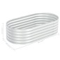 vidaXL Arriate de acero galvanizado plateado 160x80x44 cm vidaXL Arriate de acero galvanizado plateado 160x80x44 cm