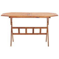 vidaXL Mesa de jardín plegable madera maciza de acacia 135x85x75 cm 