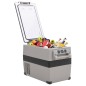 vidaXL Nevera con asa PP y PE negro y gris 55 L vidaXL Nevera con asa PP y PE negro y gris 55 L
