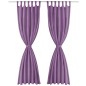 vidaXL Cortinas de micro-raso con bucles 2 unidades 140x225 cm lila