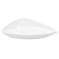 vidaXL Lavabo de cerámica triangular blanco 645x455x115 mm