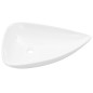 vidaXL Lavabo de cerámica triangular blanco 645x455x115 mm