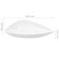 vidaXL Lavabo de cerámica triangular blanco 645x455x115 mm
