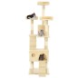 vidaXL Rascador para gatos poste rascador de sisal 170 cm beige vidaXL Rascador para gatos poste rascador de sisal 170 cm beige