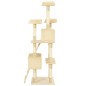 vidaXL Rascador para gatos poste rascador de sisal 170 cm beige vidaXL Rascador para gatos poste rascador de sisal 170 cm beige