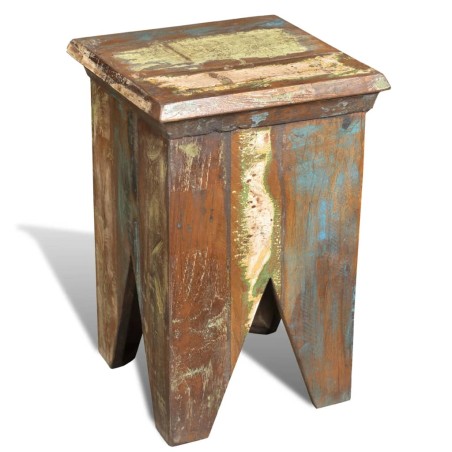 vidaXL Taburete de madera maciza reciclada 