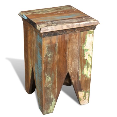 vidaXL Taburete de madera maciza reciclada 