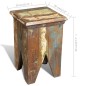 vidaXL Taburete de madera maciza reciclada vidaXL Taburete de madera maciza reciclada