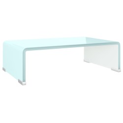vidaXL Mueble TV/Elevador de monitor cristal verde 40x25x11 cm
