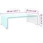 vidaXL Mueble TV/Elevador de monitor cristal verde 40x25x11 cm