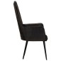 vidaXL Sillón orejero de cuero auténtico negro canela vidaXL Sillón orejero de cuero auténtico negro canela