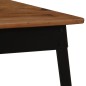 vidaXL Mesa de comedor de madera de acacia maciza y acero 120x60x76 cm vidaXL Mesa de comedor de madera de acacia maciza y acero 120x60x76 cm