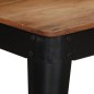 vidaXL Mesa de comedor de madera de acacia maciza y acero 120x60x76 cm vidaXL Mesa de comedor de madera de acacia maciza y acero 120x60x76 cm