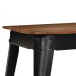 vidaXL Mesa de comedor de madera de acacia maciza y acero 120x60x76 cm vidaXL Mesa de comedor de madera de acacia maciza y acero 120x60x76 cm
