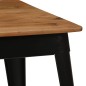 vidaXL Mesa de comedor de madera de acacia maciza y acero 120x60x76 cm vidaXL Mesa de comedor de madera de acacia maciza y acero 120x60x76 cm