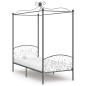 vidaXL Estructura de cama con dosel metal gris 100x200 cm vidaXL Estructura de cama con dosel metal gris 100x200 cm