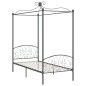 vidaXL Estructura de cama con dosel metal gris 100x200 cm vidaXL Estructura de cama con dosel metal gris 100x200 cm