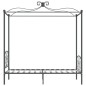 vidaXL Estructura de cama con dosel metal gris 100x200 cm vidaXL Estructura de cama con dosel metal gris 100x200 cm